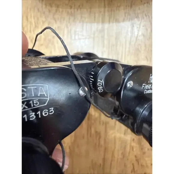 VTG Okaya Optical VISTA 6x15 Binoculars Field Spy Opera Glasses W/ Leather Case - Picture 7 of 10